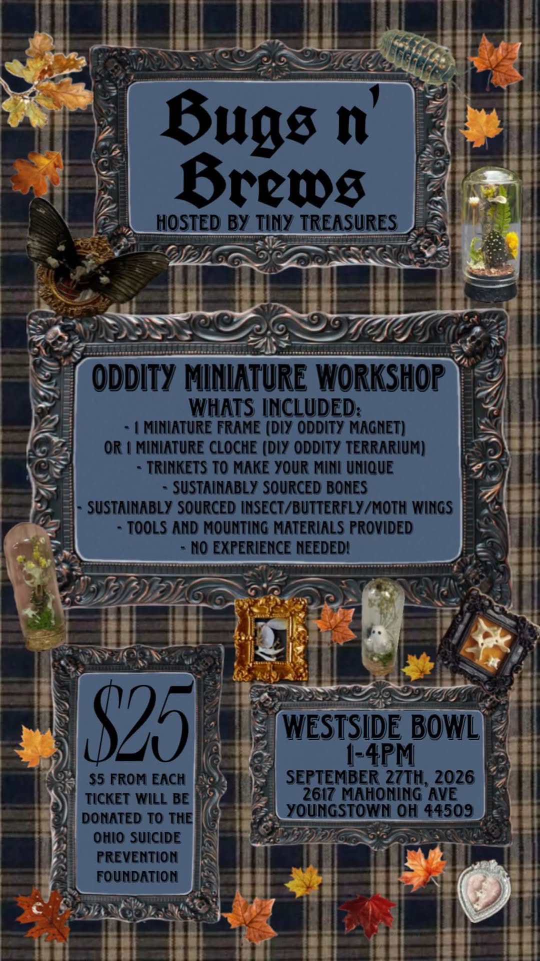 Flyer for Bugs n' Brews at Westside Bowl